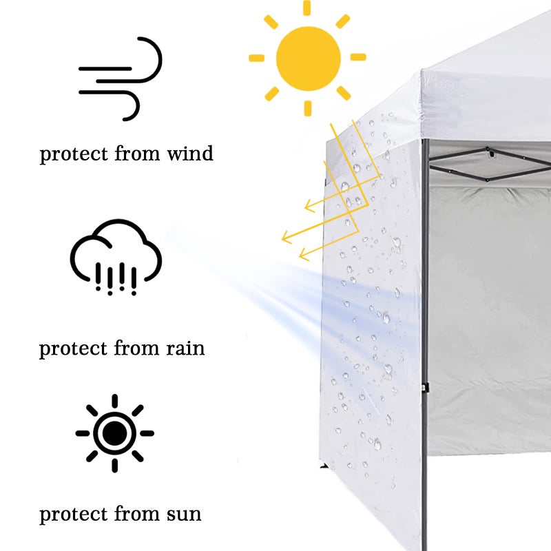 NINAT Canopy Sunwall Sidewall Gazebos Tent Waterproof for 10x10ft Pop up Straight Leg Gazebos Outdoor Instant Canopies 1 Pcs Green Only - Image 5